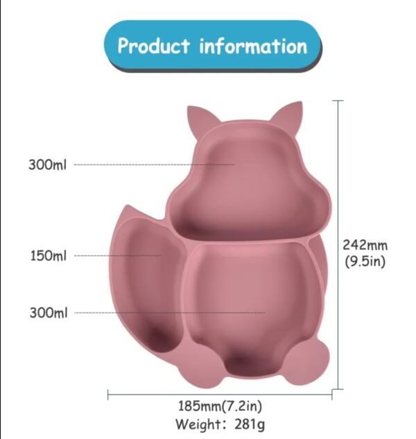 Baby Dish Plate With Spoon and Fork - Image 4