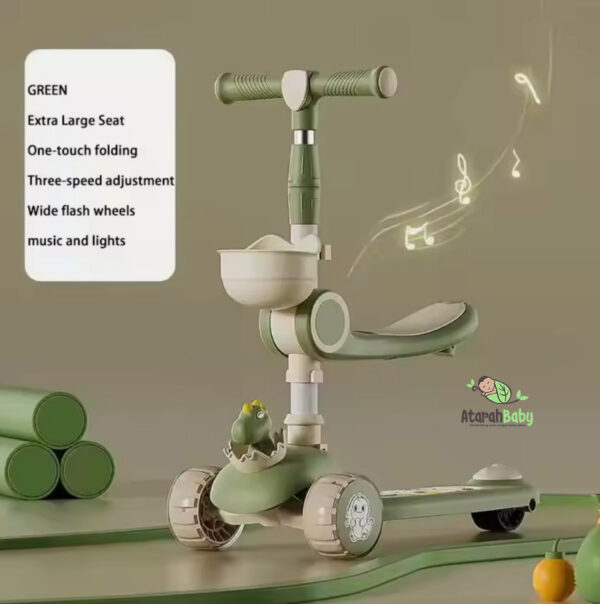 Children Three Pu Wheel Kick Pedal Scooter - Image 5